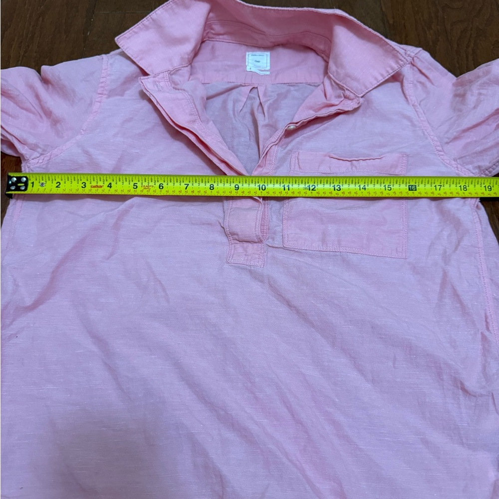 Gap pink long sleeve cotton popover shirt size small‎ - Picture 5 of 6